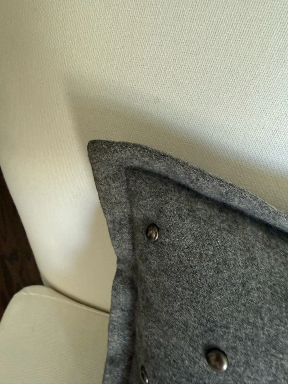 WEST ELM Wool Blend Lumbar Nailhead Decorative Pillow Insert Included